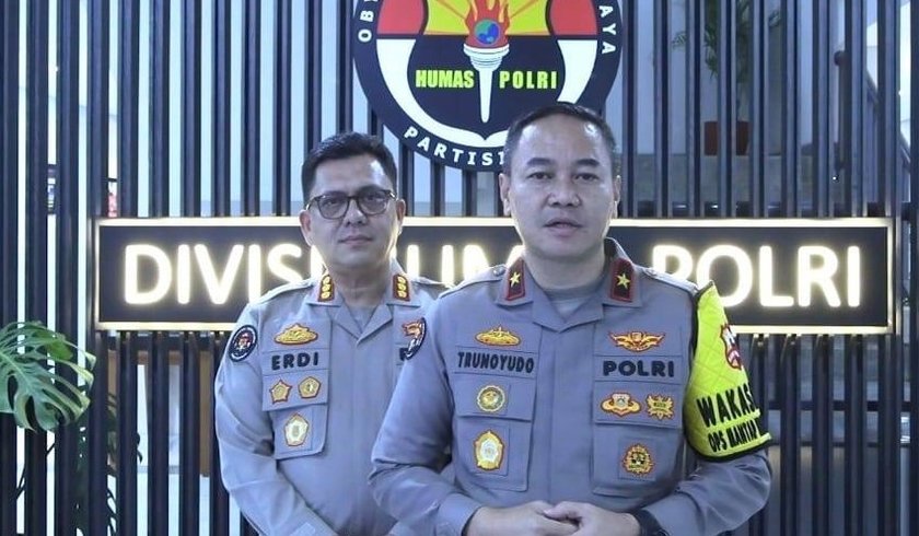 Karo Penmas Divisi Humas Polri, Brigjen Pol Trunoyudo Wisnu Andiko saat memberikan keterangan pers